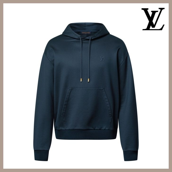 LVロゴ】Louis Vuitton ワッシュドリブ・フーディー (Louis