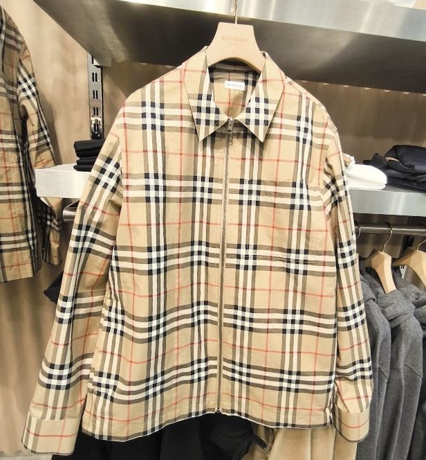BURBERRY】MORHAM チェック柄 ジップアップブルゾン (Burberry