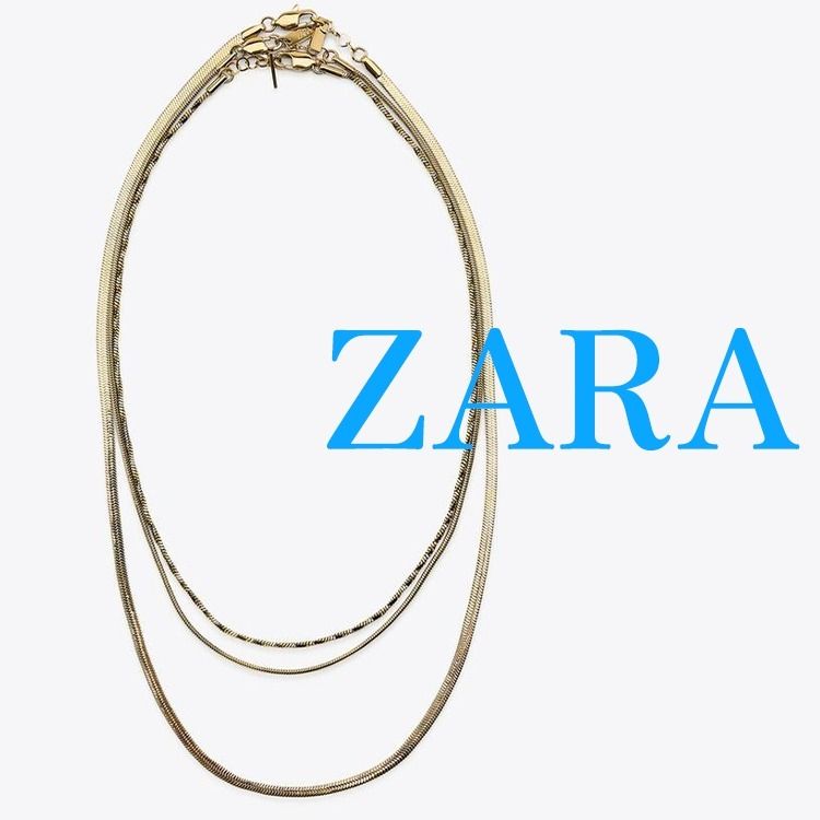 【ZARA】アーティキュレイテッドメタルピースネックレス1856/615 ZARA】メタルチェーン防水ネックレスセット1011/043/303 (ZARA