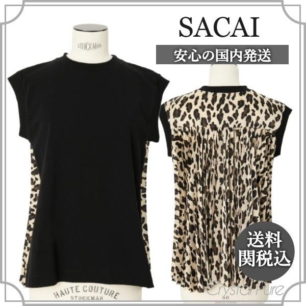 【国内より匿名配送】sacai レオパード プリント シャツ sacai - Sacai サカイ 22SS 22-02795M Leopard Print Bowling